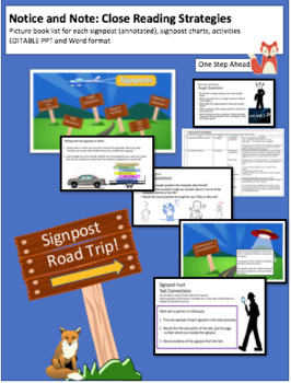Preview of Notice and Note - Signpost Picture Book Lists, PPT and Activities