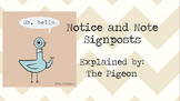 Notice and Note Signposts Explained by The Pigeon