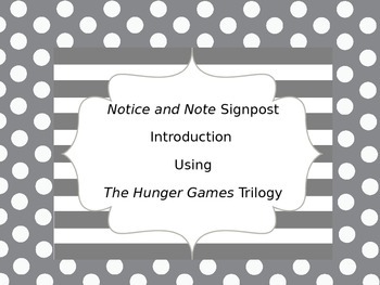Preview of Notice and Note Signposts Using The Hunger Games Trilogy