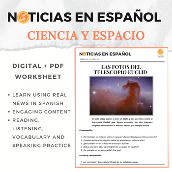 Preview of Noticias en español - Ciencia y Espacio - B2 / C1 / C2 (DELE) (news in Spanish)