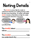 Noting Details Anchor Chart