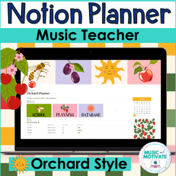 Preview of Notion Music Teacher Planner - Orchard