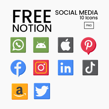 Preview of Notion Social Media Icon Set