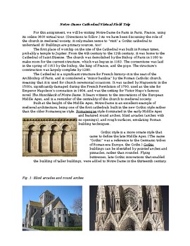 Preview of Notre Dame Cathedral virtual field trip (distance, medieval)