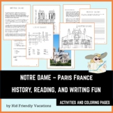 Notre Dame - Paris France - History, Fun Facts, Coloring P