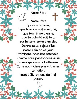 Preview of Notre Père Prière - Our Father Prayer in French