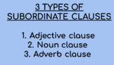 Noun, Adjective, Adverb Clauses