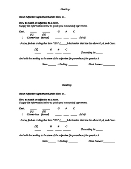 Preview of Noun Adjective Agreement Guide