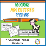 Noun Adjective Verb Handouts