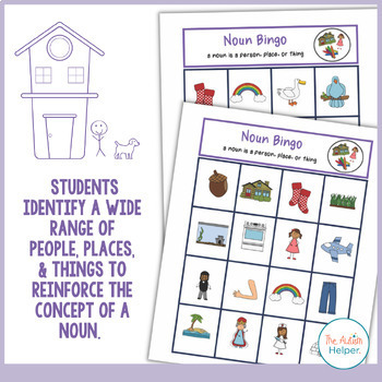 Noun Bingo by The Autism Helper | Teachers Pay Teachers