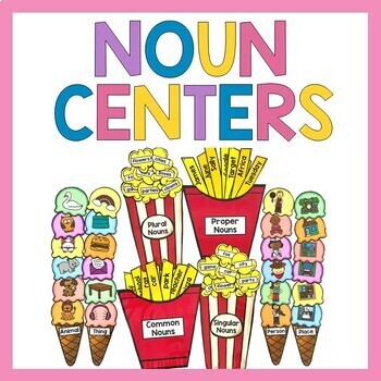 Preview of Noun Centers Parts of Speech Activities Grammar