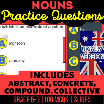 Preview of Noun Editable Presentations Abstract Concrete Compound Collective UK/AUS English