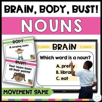 Preview of Nouns Game 1st Grade - Nouns Review Powerpoint