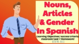 Spanish Noun Gender and Articles PRINTABLE Lesson+Classwor