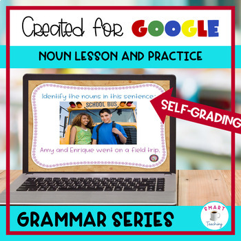 Preview of Noun Google Lesson Self Correcting Google Form Digital Learning