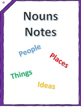 Preview of Noun Notes Free