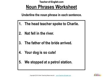 noun phrases by the teaching buddy teachers pay teachers