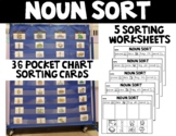 Noun Picture Sorts | Pocket Chart Center | LOW PREP!