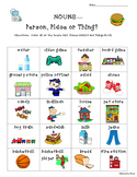 Noun Practice Worksheet--Person, Place or Thing Color Coding