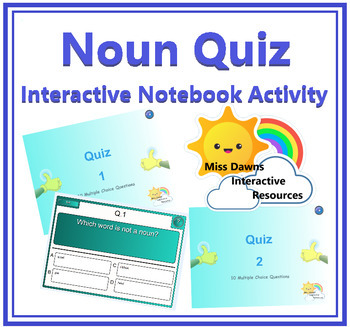 Preview of Interactive Noun Quiz Activity for IWB FREEBIE