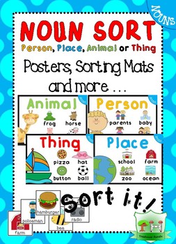 Noun Sort - Activity Pack - Animal Thing Place or Person? by TreehouseRundu