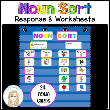 Preview of Noun Sort with Pictures Activities for First Grade