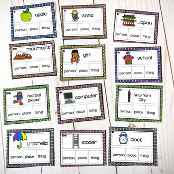 Noun Task Cards by Adventures in Kinder and Beyond | TpT