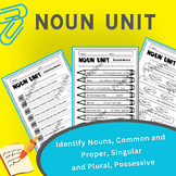 Noun Unit - Identify Nouns, Common and Proper, Singular an