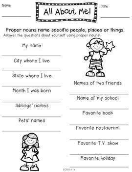 noun unit pack common nouns proper nouns possessive nouns by ivy