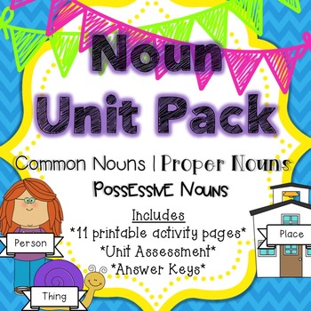 Preview of Noun Unit Pack {Common Nouns, Proper Nouns & Possessive Nouns}