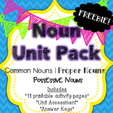 Noun Unit Pack Freebie {Common Nouns, Proper Nouns & Posse