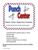Noun Verb Adjective Pronoun Punch Center Activity