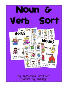 Preview of Noun & Verb Sorting