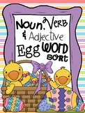 Noun, Verb, and Adjective Egg Word Sort