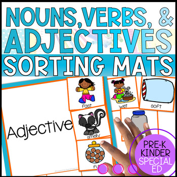 Preview of Parts of Speech - Noun, Verb and Adjective Sorting Activities