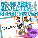 Parts of Speech - Noun, Verb and Adjective Sorting Activities