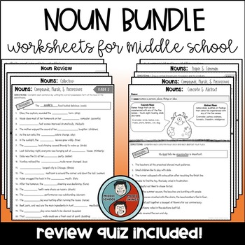 Preview of Noun Worksheet Bundle
