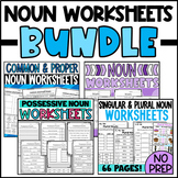 Noun Worksheets BUNDLE: Common & Proper, Possessive, Singu