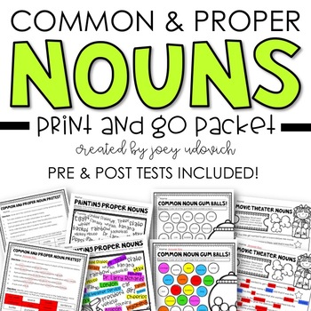 Preview of Noun Worksheets | Common and Proper