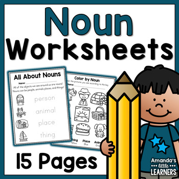 Preview of Noun Worksheets - Person, Animal, Place, or Thing?