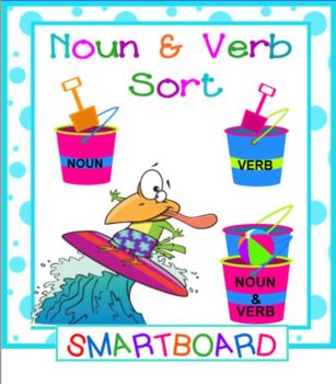 Preview of Noun and Verb Sand Pail Sort SMARTBOARD