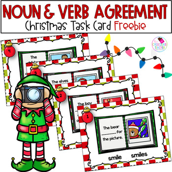 Preview of Subject Verb Agreement - Grammar - Christmas Activity - FREE
