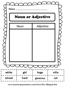 noun adjective
