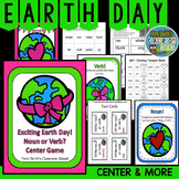 Noun or Verb? Earth Day Task Cards, Center Games, Printabl