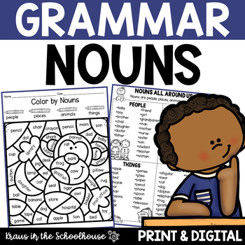 Preview of Nouns Worksheets and Activities to Teach Grammar and Parts of Speech