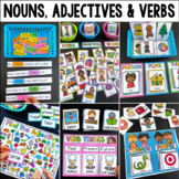 Nouns, Adjectives and Verbs Centers - THE BIG BUNDLE