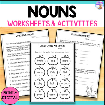 nouns worksheets