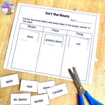 nouns worksheets by the teaching rabbit teachers pay teachers