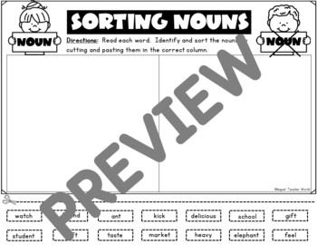 Nouns | All About Nouns Worksheets by Bilingual Teacher World | TpT