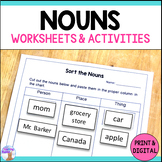 Nouns Worksheets - Print & Digital